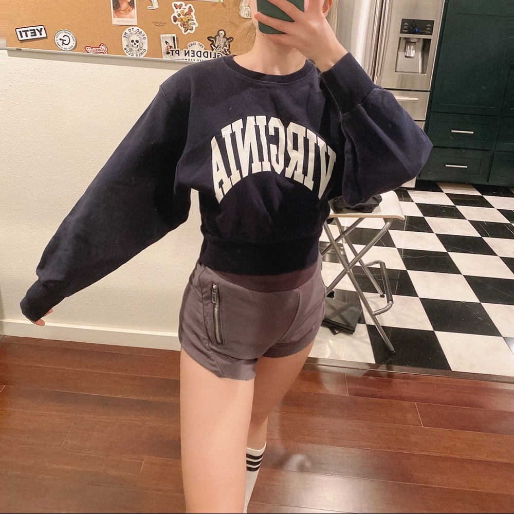 Virginia navy cropped sweatshirt